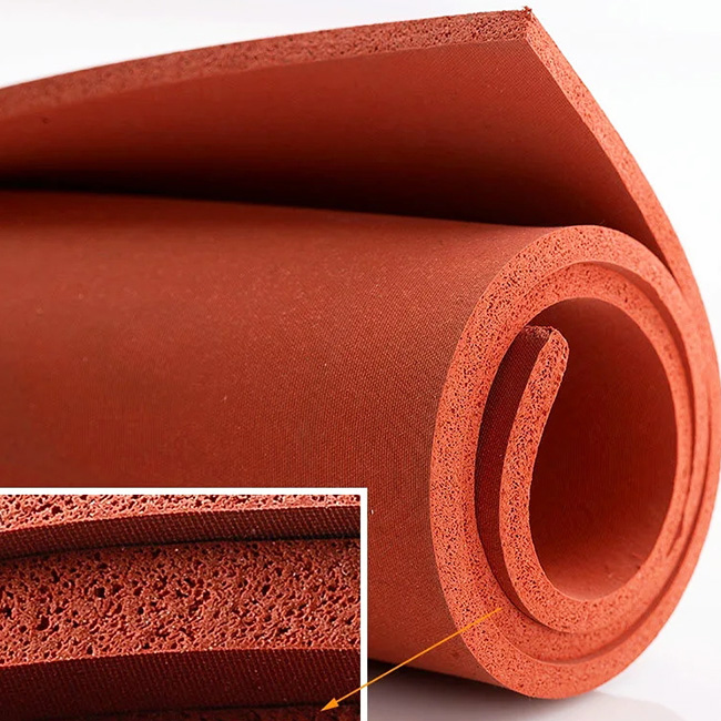 Durable Red Silicone Foam For Pressing Machine